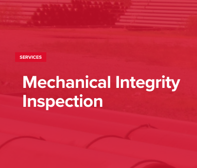 red image with the text on it reading "Mechanical Integrity Inspection".